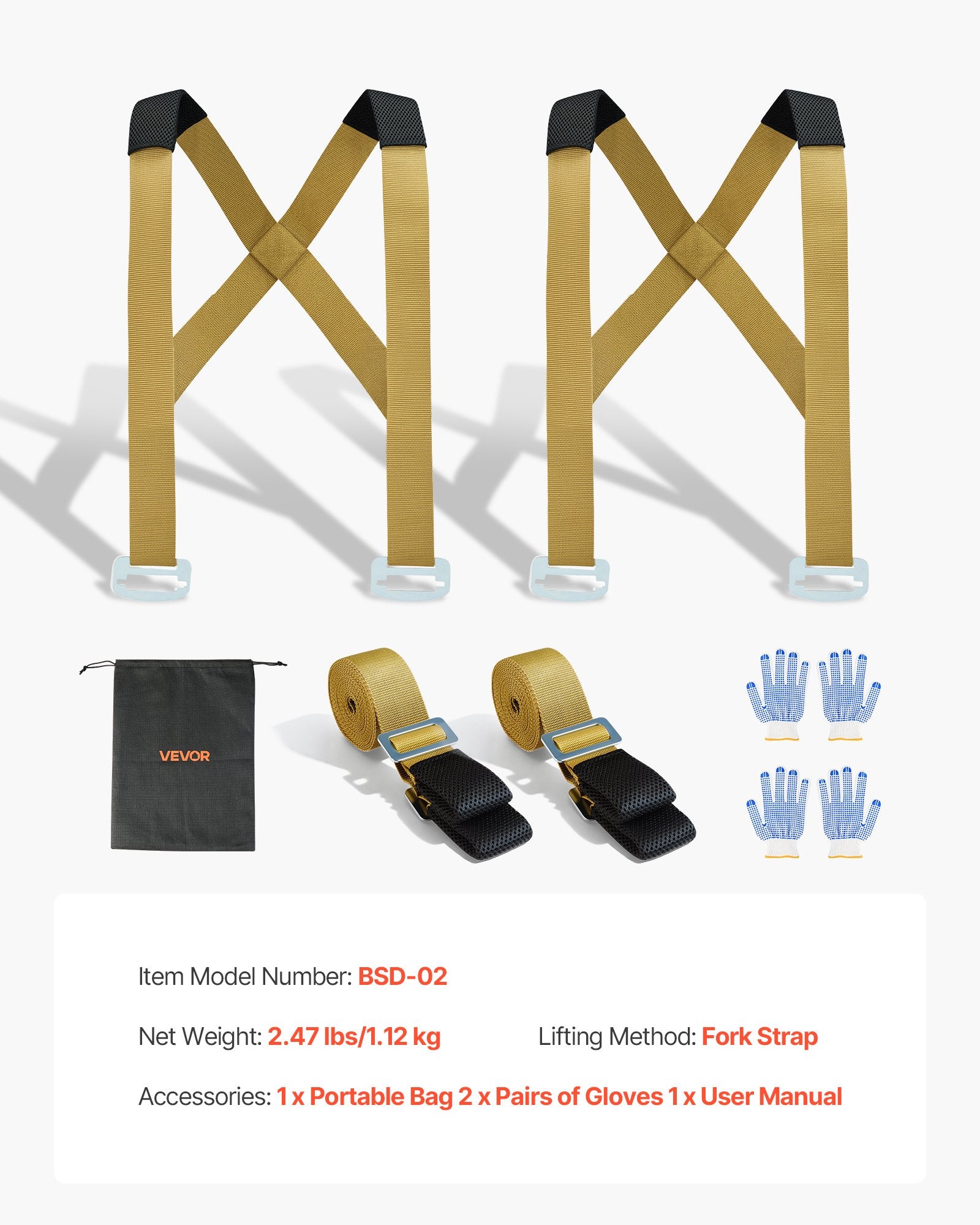 Moving Straps, Supports up to 453.6 kg, 2-Person Lifting and Moving System with 2 Harness Straps & 2 Load-bearing Straps, Adjustable Lifting Shoulder Straps Move Furniture Appliances Mattresses - Image 7