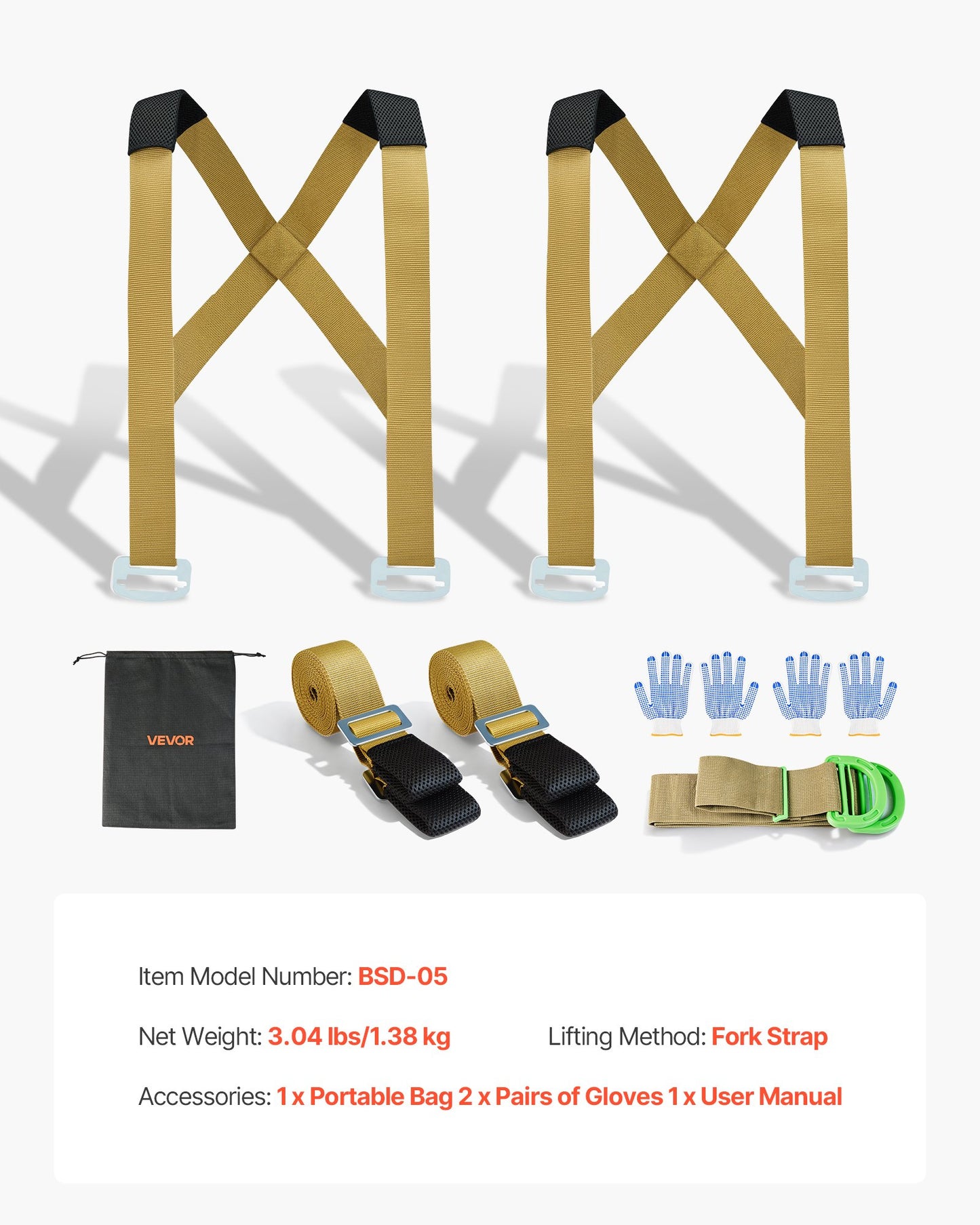 Moving Straps, 2-Person Lifting and Moving System with 2 Harness Straps, 2 Load-bearing Straps & 1 Handheld Strap, Adjustable Lifting Shoulder Straps Move Furniture Appliances Mattresses - Image 7