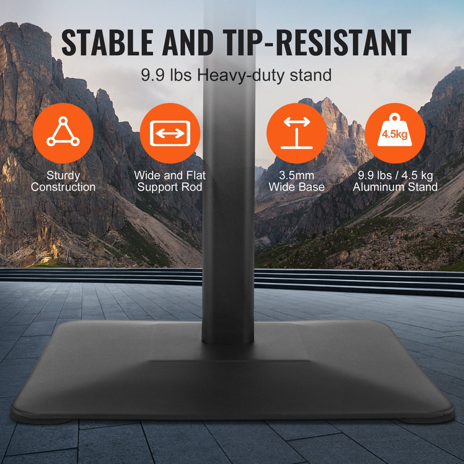 Pedestal Sign Holder Adjustable Poster Stand 11 x 17 Inch Metal Base - Image 4
