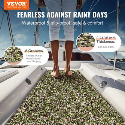 Boat Flooring, EVA Foam Boat Decking 94.5" x 35.4", Non-Slip Self-Adhesive Flooring, 23.2 sq.ft Marine Carpet for Boats, Yacht, Pontoon, Kayak Decking - Image 2