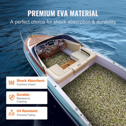 Boat Flooring, EVA Foam Boat Decking 94.5" x 35.4", Non-Slip Self-Adhesive Flooring, 23.2 sq.ft Marine Carpet for Boats, Yacht, Pontoon, Kayak Decking - Image 4