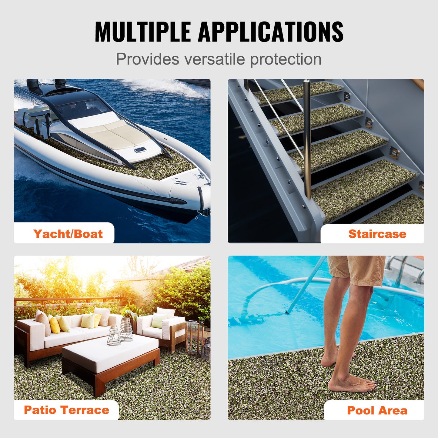 Boat Flooring, EVA Foam Boat Decking 94.5" x 35.4", Non-Slip Self-Adhesive Flooring, 23.2 sq.ft Marine Carpet for Boats, Yacht, Pontoon, Kayak Decking - Image 6