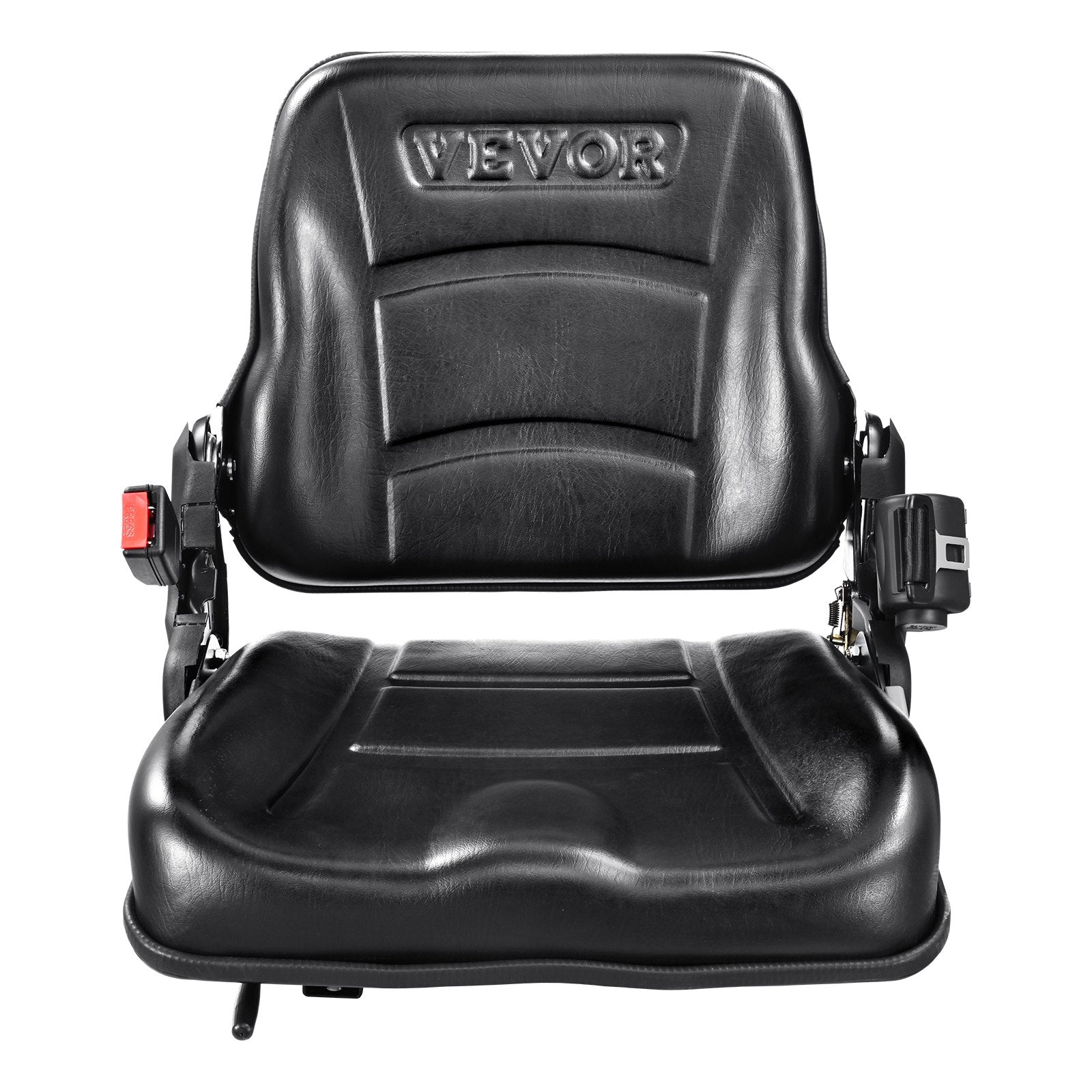 Universal Forklift Seat, Fold Down Tractor Seat with Adjustable Angle Back, Micro Switch and Retractable Seatbelt, 16-34 cm Slot Forklift Seat for Tractor Loader Excavator - Image 9