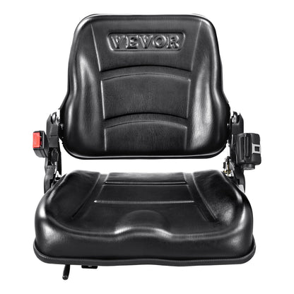 Universal Forklift Seat, Fold Down Tractor Seat with Adjustable Angle Back, Micro Switch and Retractable Seatbelt, 16-34 cm Slot Forklift Seat for Tractor Loader Excavator - Image 9