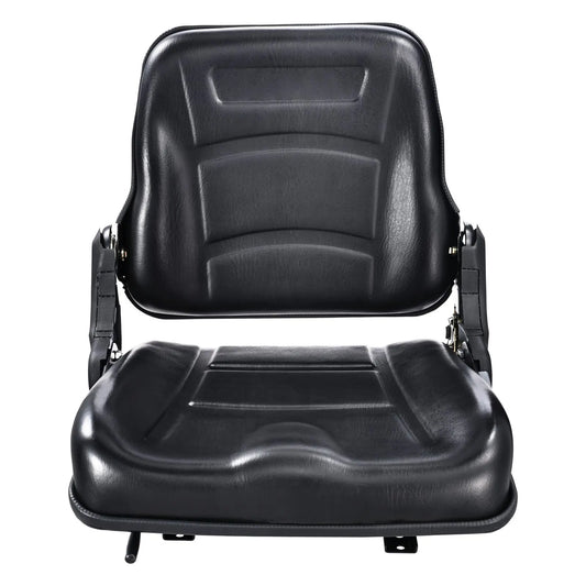 Universal Forklift Seat, Fold Down Tractor Seat with Adjustable Angle Back and Micro Switch, 16-34 cm Extended Slot Comfortable Forklift Seat for Tractor Loader Excavator