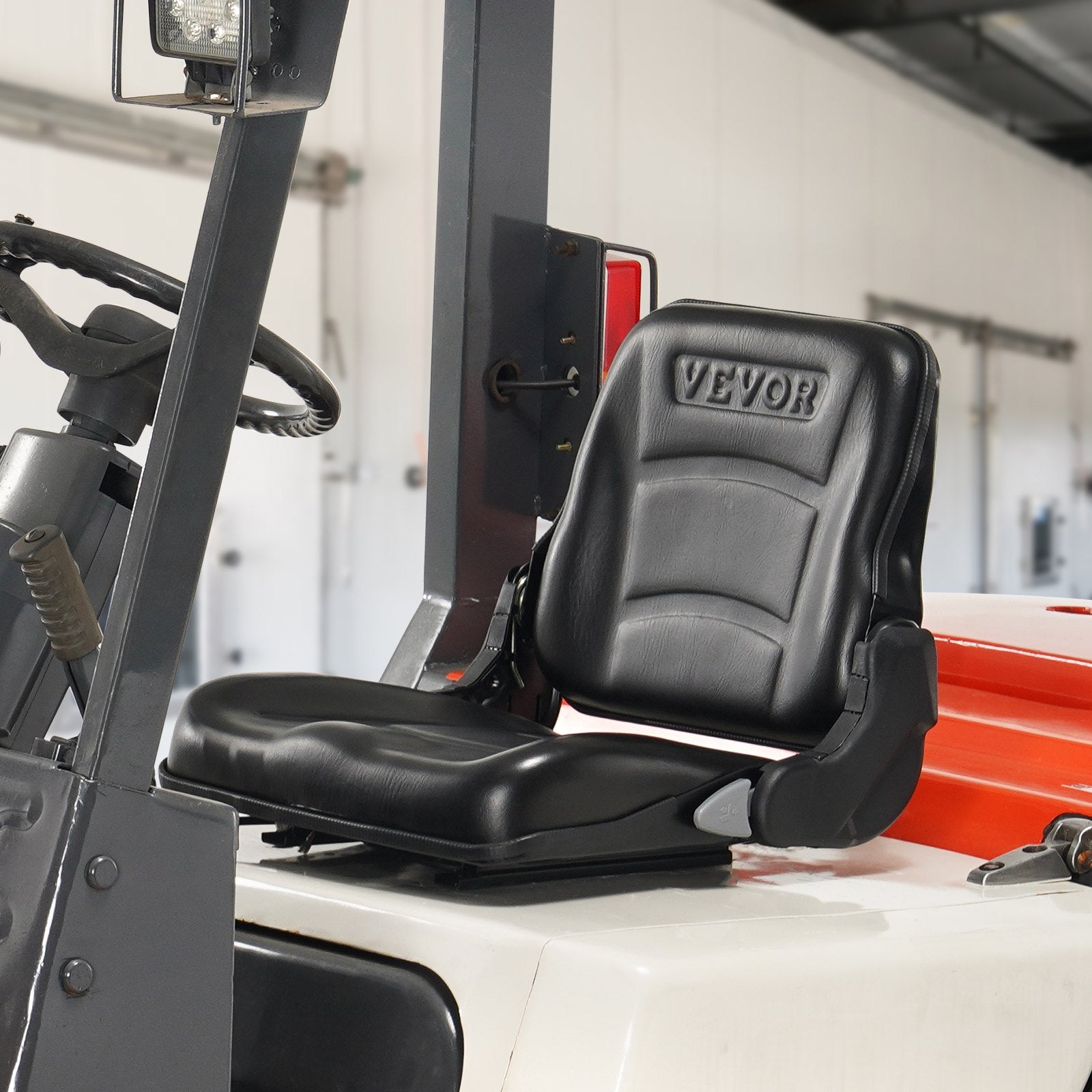 Universal Forklift Seat, Fold Down Tractor Seat with Adjustable Angle Back and Micro Switch, 16-34 cm Extended Slot Comfortable Forklift Seat for Tractor Loader Excavator - Image 8