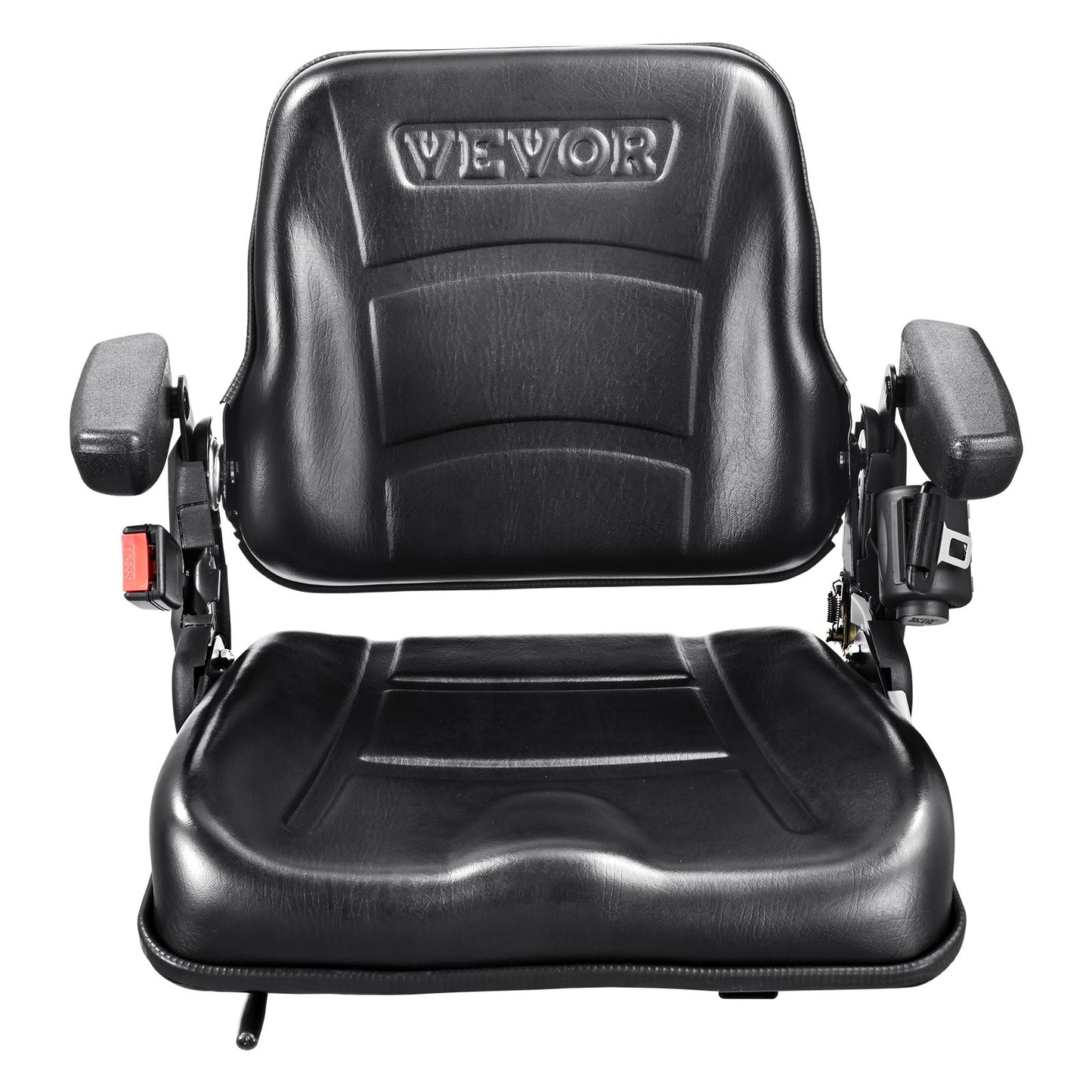 Universal Forklift Seat, Fold Down Tractor Seat with Adjustable Angle Back, Micro Switch, Seatbelt and Armrests, 16-34 cm Slot Tractor Seat for Tractor Loader Excavator - Image 9