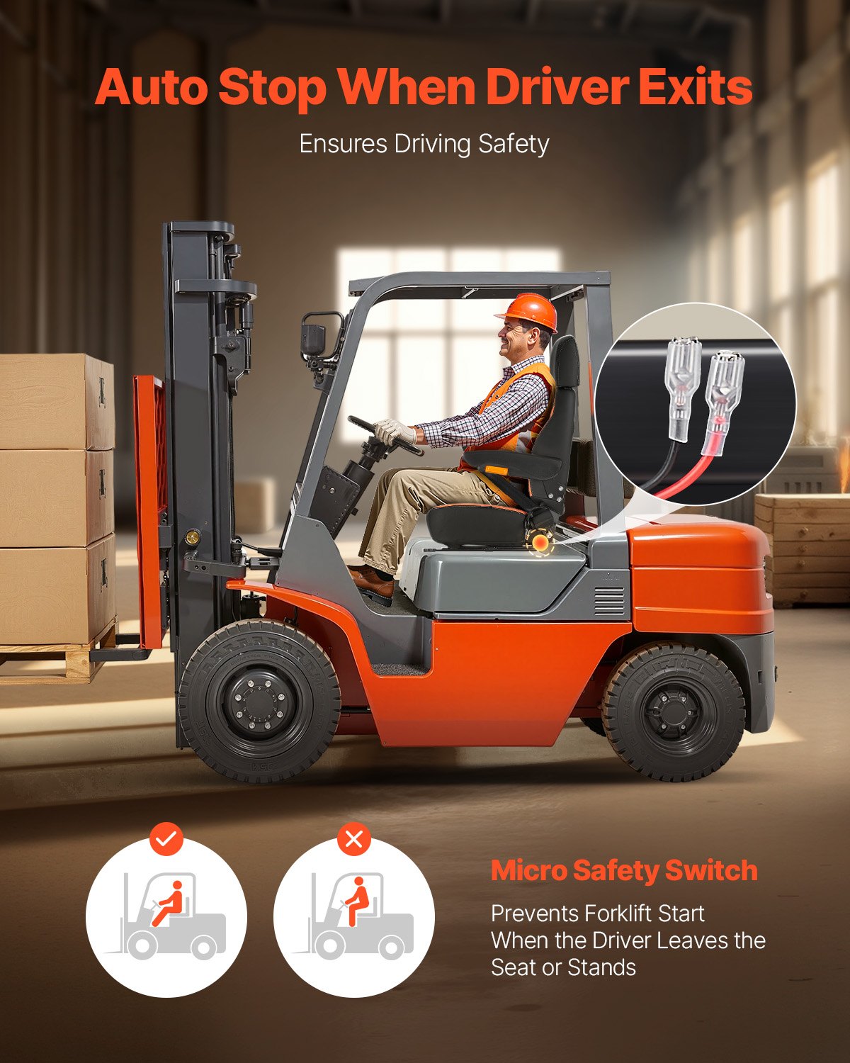 Forklift Seat Mower Tractor Seat Adjustable Back Seatbelt & Headrest - Image 6