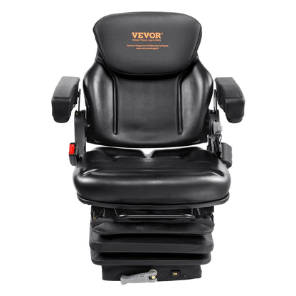 Universal Forklift Seat Adjustable Tractor Seat with Seatbelt Armrests - Image 9