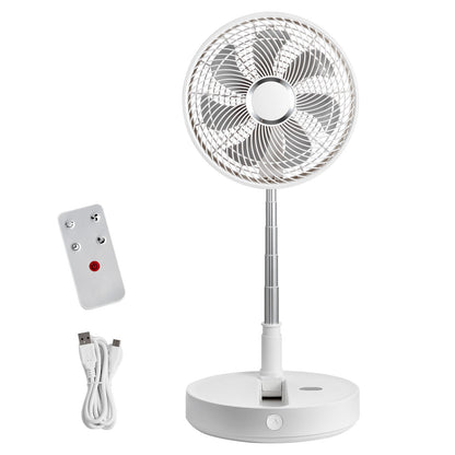 12 Inch Foldable Oscillating Standing Fan with Remote Control, 4 Speed Adjustable Portable Desk Quiet Fan, 7200mah Rechargeable USB Small Fan, Folded Rotating Floor Fan for Bedroom Office Travel - Image 9