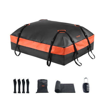 Car Rooftop Cargo Carrier Bag, 15 Cubic Feet Car Roof Cargo Carrier, 100% Waterproof Heavy Duty 840D PVC Roof Luggage Bag for All Vehicle with/without Rack- with Lock, Non-Slip Mat, 4 Door Hooks - Image 9