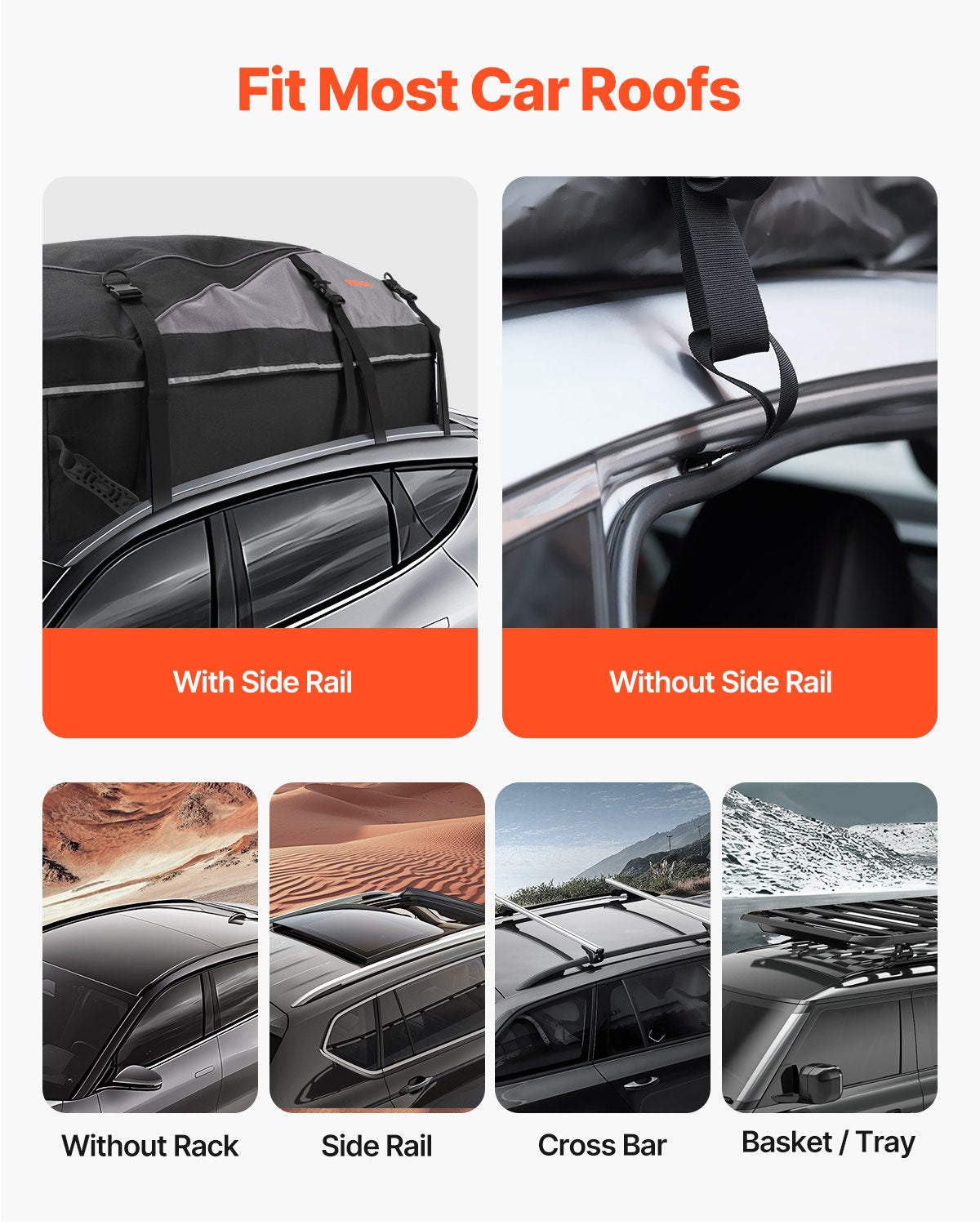 Car Rooftop Cargo Carrier Bag, 21 Cubic Feet Cargo Carrier for Car Roof, 100% Waterproof 900D Oxford Cloth Roof Luggage Bag for All Vehicle with/without Rack- with Lock, Non-Slip Mat, Door Hooks - Image 5