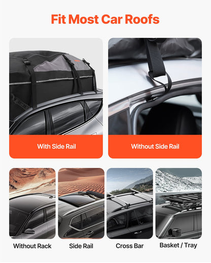 Car Rooftop Cargo Carrier Bag, 21 Cubic Feet Cargo Carrier for Car Roof, 100% Waterproof 900D Oxford Cloth Roof Luggage Bag for All Vehicle with/without Rack- with Lock, Non-Slip Mat, Door Hooks - Image 5