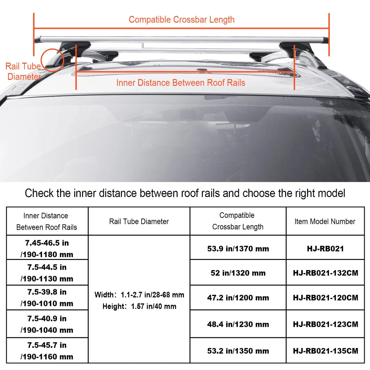 Roof Rack Cross Bars, Aluminum Roof Rack Crossbars, Fit Raised Side Rail with Gap, 90 kg Load Capacity, Adjustable Crossbars with Locks, for SUVs, Sedans, and Vans - Image 3