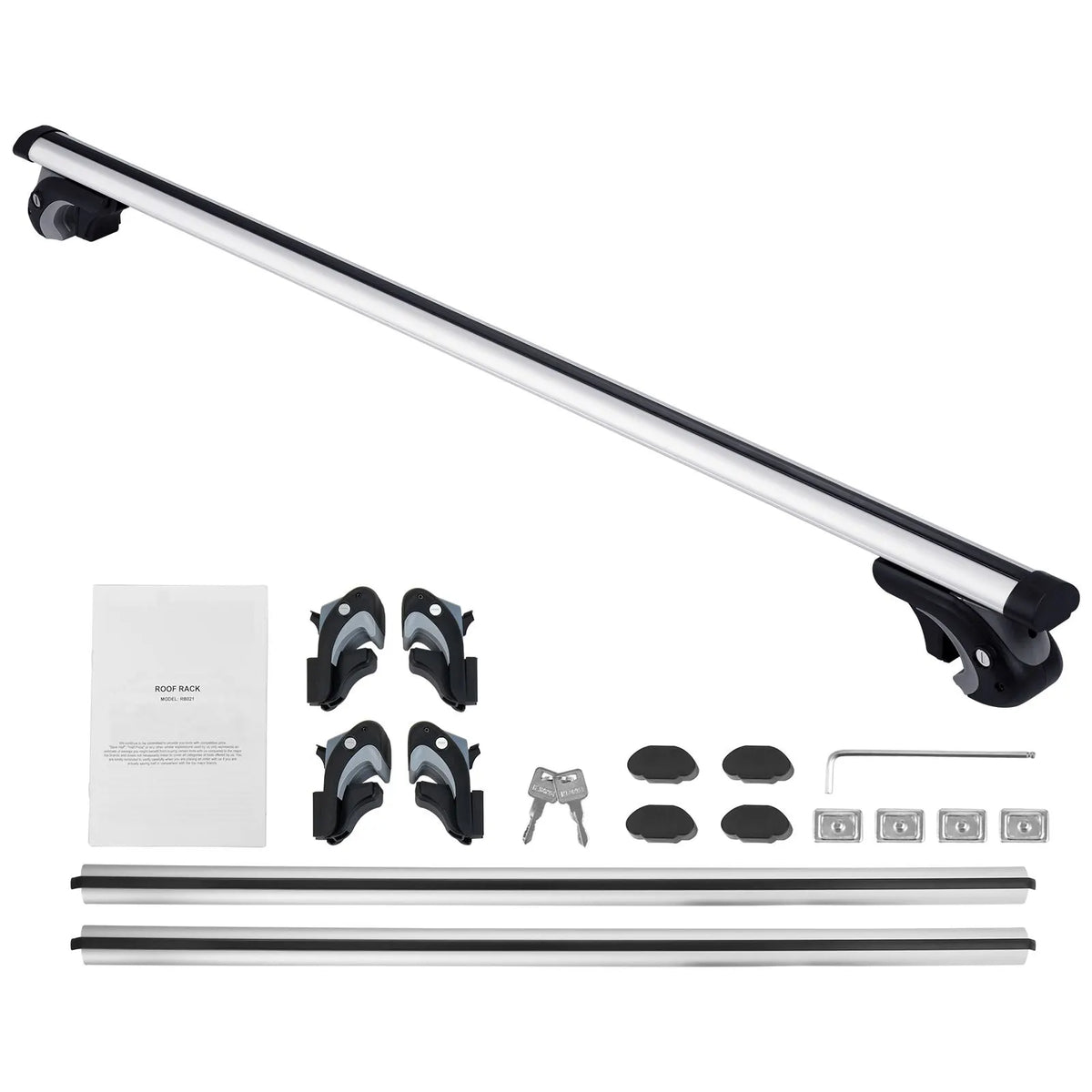 Roof Rack Cross Bars, Aluminum Roof Rack Crossbars, Fit Raised Side Rail with Gap, 90 kg Load Capacity, Adjustable Crossbars with Locks, for SUVs, Sedans, and Vans - Image 9