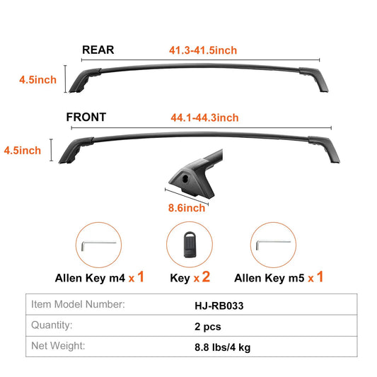 Roof Rack Cross Bars, Compatible with Toyota RAV4 2020-2023, 160lbs Load Capacity, Aluminum Anti-Rust Crossbars with Locks, Rooftop Cargo Bag Luggage Carrier (Not Fit for Adventure/TRD Off-Road) - Image 7