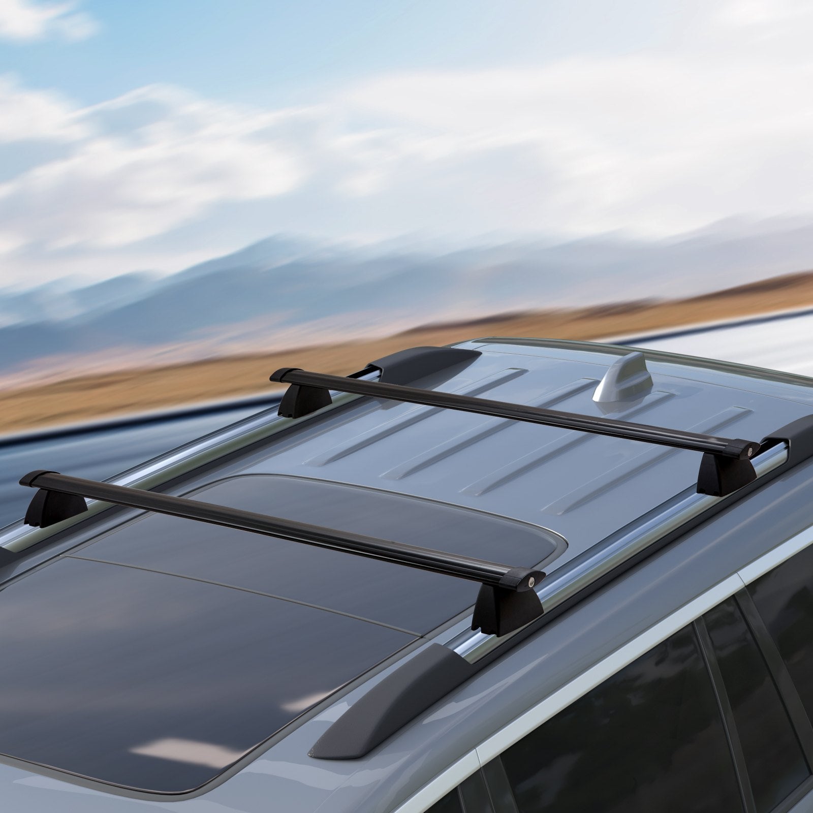 Roof Rack Crossbar for JEEP GRAND CHEROKEE 2011-2021 Aluminum with Lock - Image 8