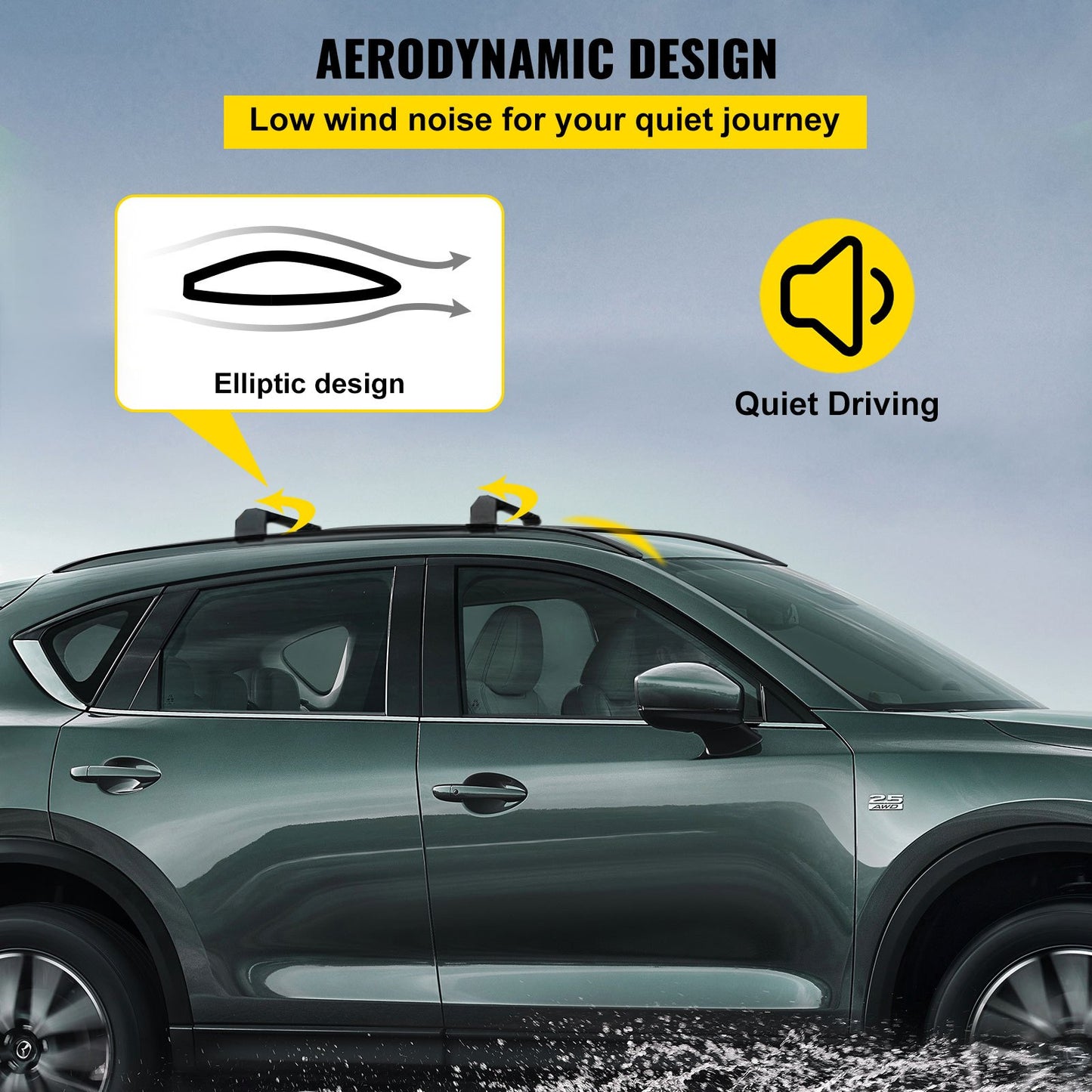 Roof Rack Compatible with Mazda CX-5 CX5 2017 2018 2019 2021 4PCS Roof Rack Rail Cross Bar Crossbar - Image 5