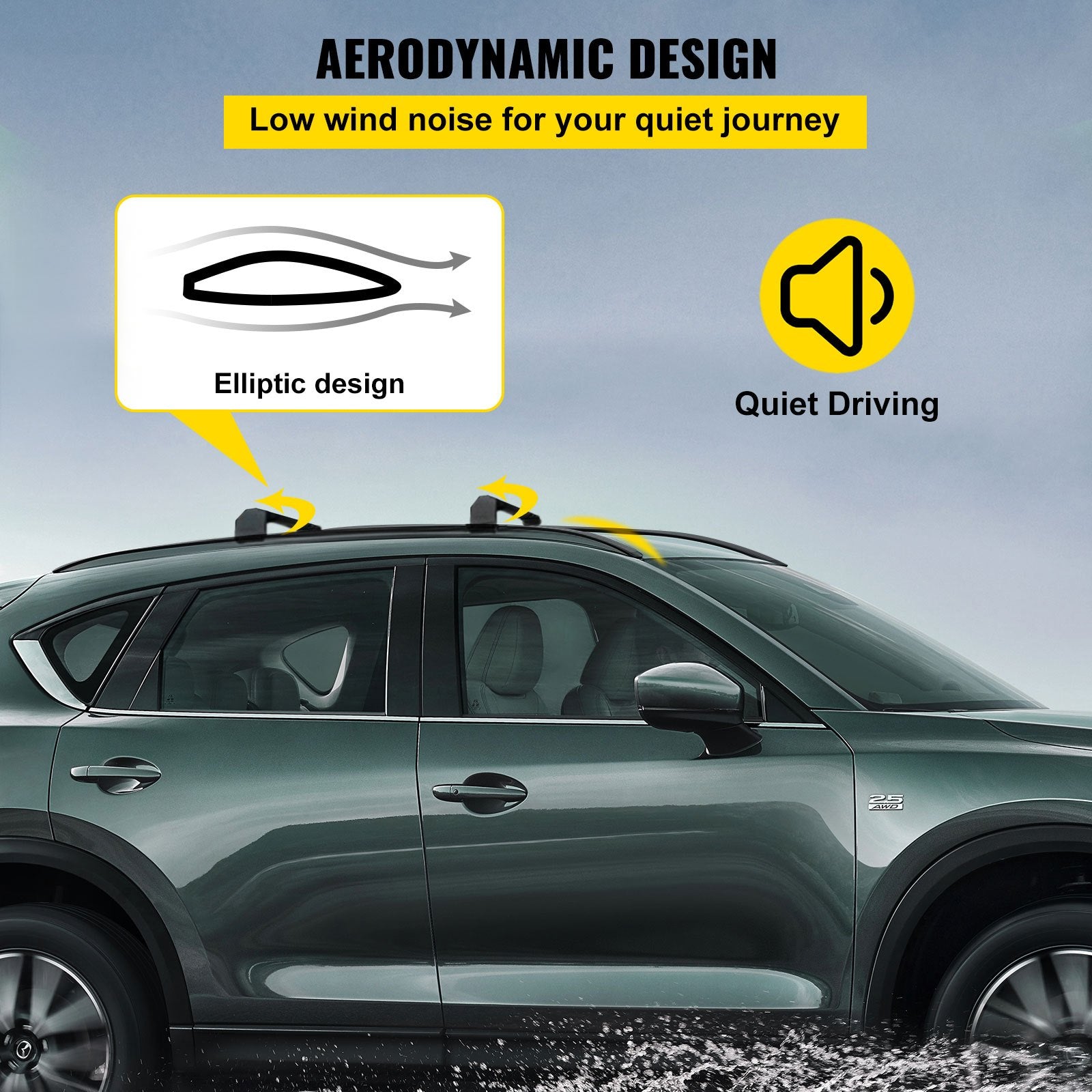 Roof Rack Compatible with Mazda CX-5 CX5 2017 2018 2019 2021 4PCS Roof Rack Rail Cross Bar Crossbar - Image 5