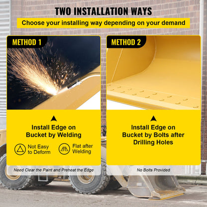 Bucket Cutting Edge, 213x15x1.9 Bucket Edge, Weld-on and Bolt-on Advanced Cutting Edge, 16Mn Carbon-manganese Steel Loader Cutting Edge, Skid Steer Cutting Edge with Paint for Excavator and Load - Image 3