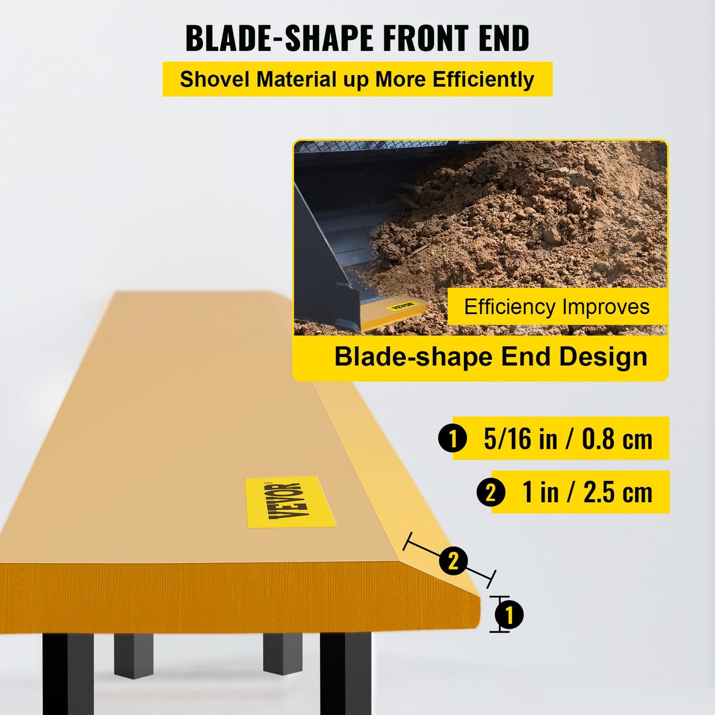 Bucket Cutting Edge, 213x15x1.9 Bucket Edge, Weld-on and Bolt-on Advanced Cutting Edge, 16Mn Carbon-manganese Steel Loader Cutting Edge, Skid Steer Cutting Edge with Paint for Excavator and Load - Image 6