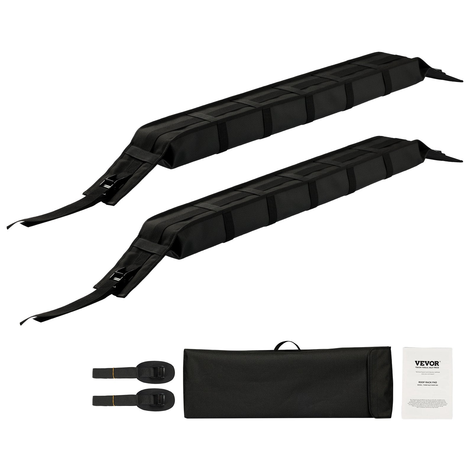 Soft Roof Rack Pads 33in 176lbs Load Capacity for Kayak Canoe Surfboard Luggage - Image 9
