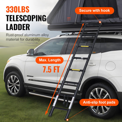 Rooftop Tent Hard Shell 2-3 Person Waterproof for Jeep SUV Truck w/ Ladder - Image 5