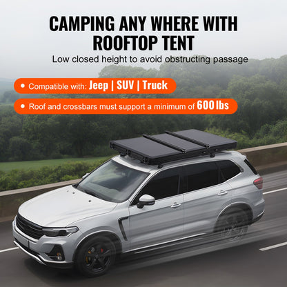 Rooftop Tent Hard Shell 2-3 Person Waterproof for Jeep SUV Truck w/ Ladder - Image 6