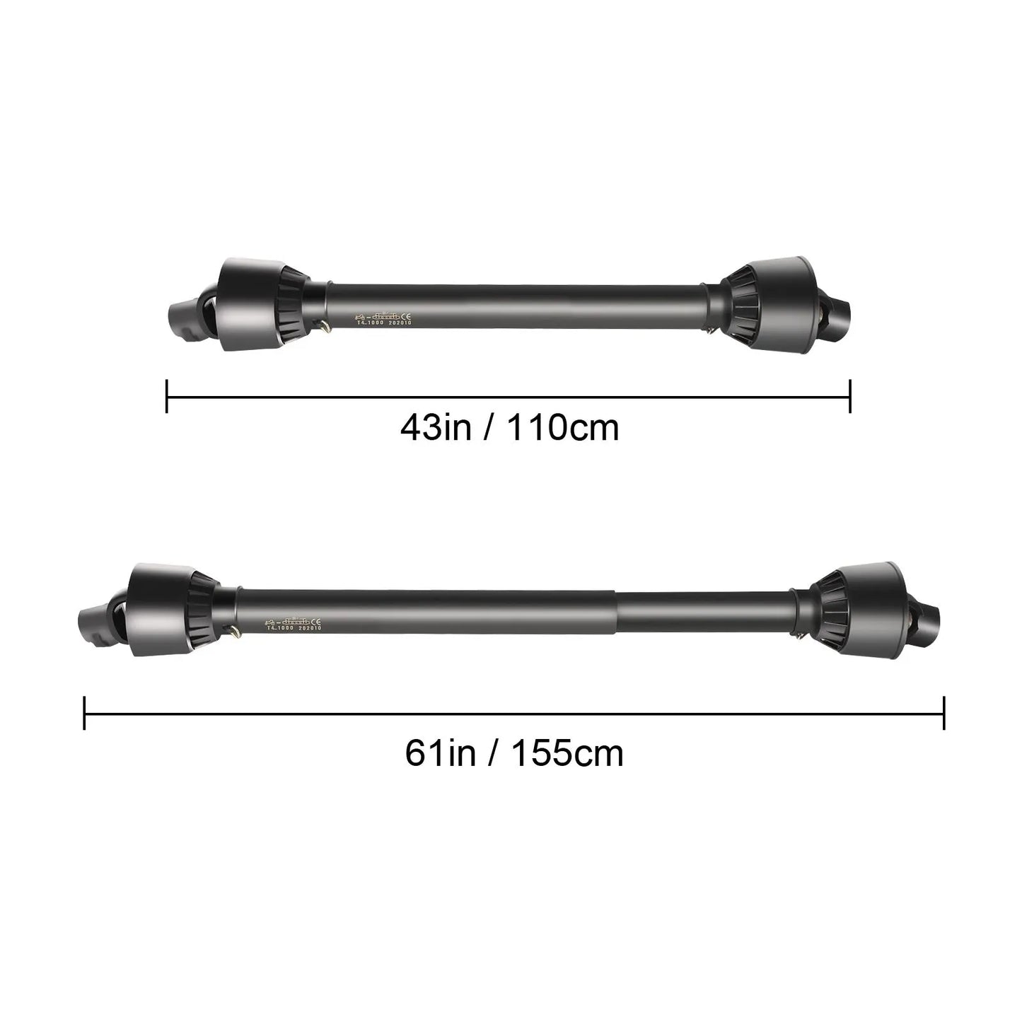 PTO Shaft PTO Drive Shaft 1-3/8" x 6 Spline Ends Round End T4 43"-61" - Image 8