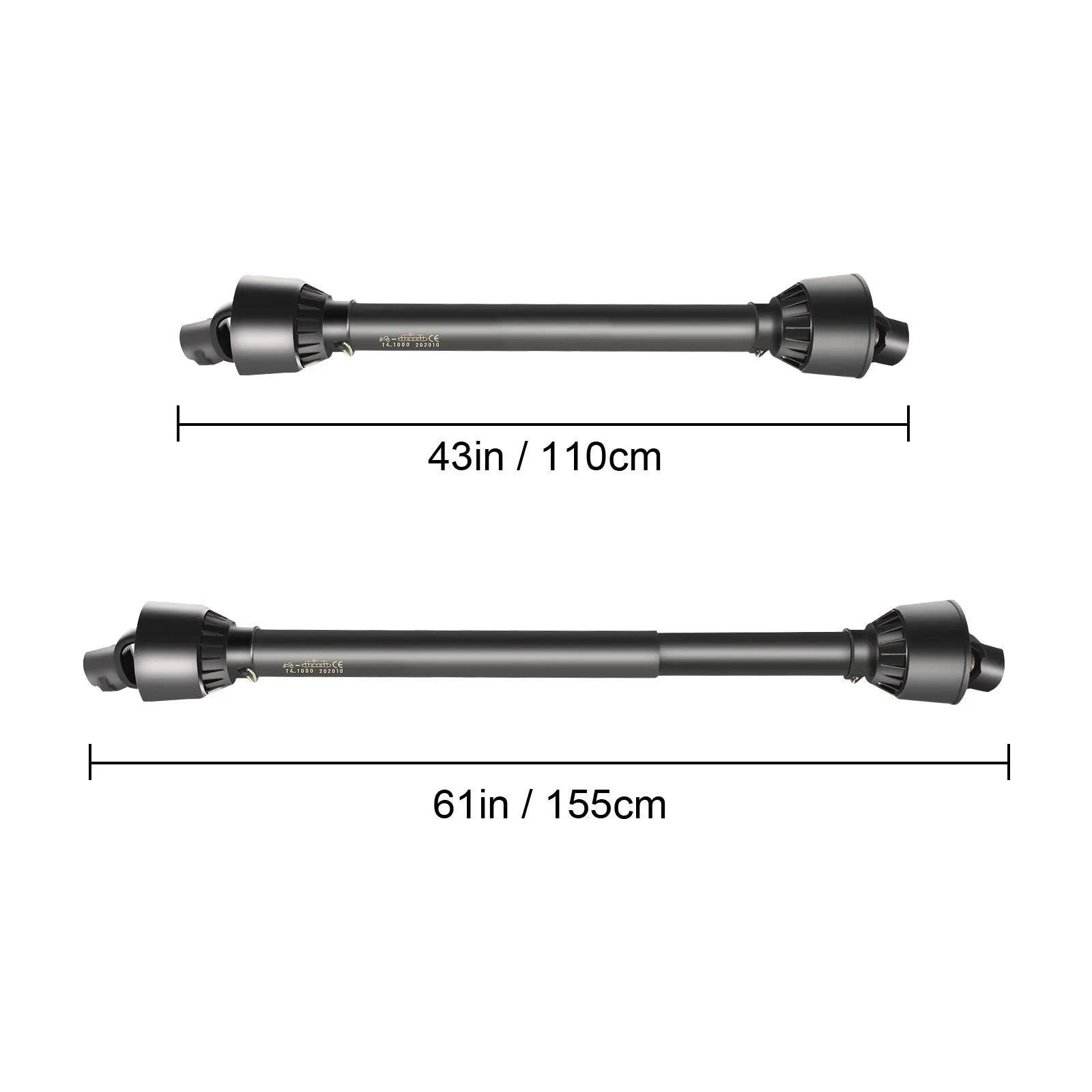 PTO Shaft PTO Drive Shaft 1-3/8" x 6 Spline Ends Round End T4 43"-61" - Image 8