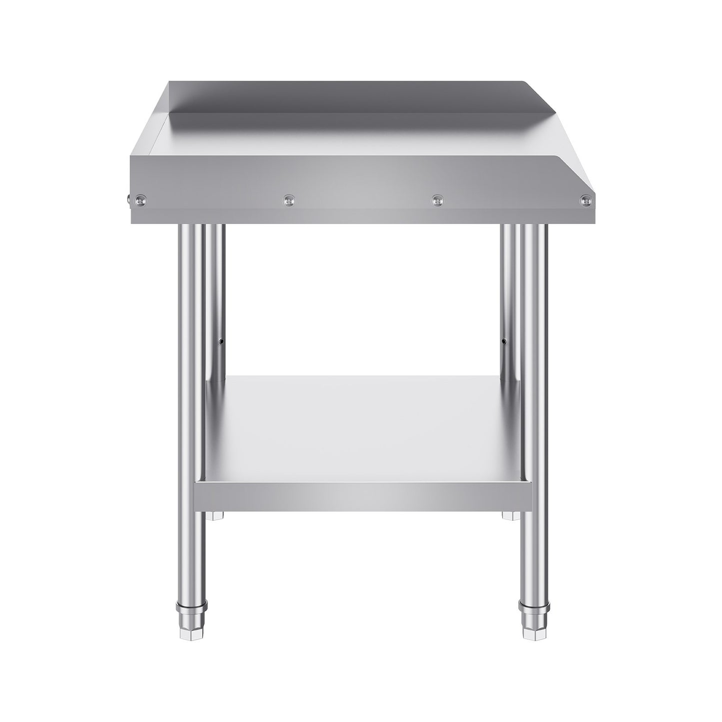 Stainless Steel Work Table, 24 x 24 x 26 Inch Commercial Food Prep Worktable, 3-Sided Backsplash Heavy Duty Prep Worktable, Metal Work Table with Adjustable Height for Restaurant Home Hotel - Image 9