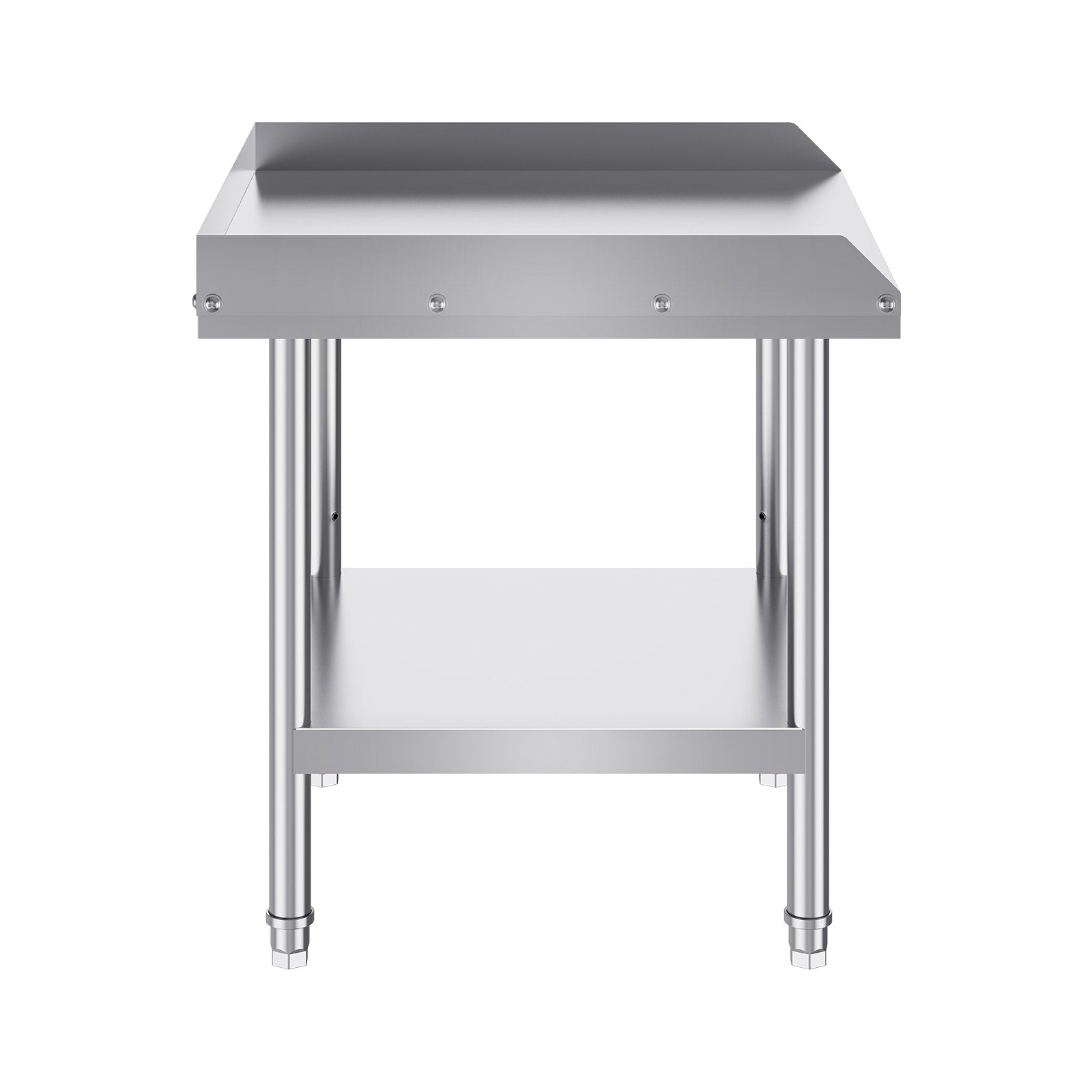 Stainless Steel Work Table, 24 x 24 x 26 Inch Commercial Food Prep Worktable, 3-Sided Backsplash Heavy Duty Prep Worktable, Metal Work Table with Adjustable Height for Restaurant Home Hotel - Image 9