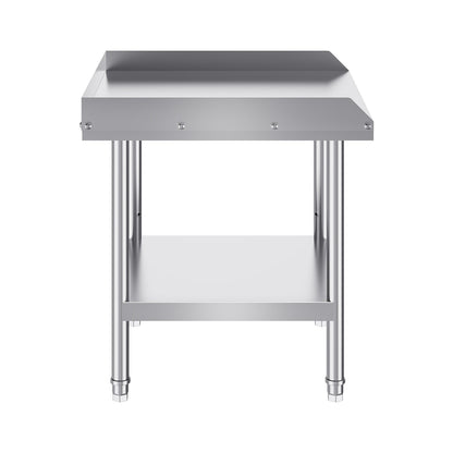 Stainless Steel Work Table, 24 x 24 x 26 Inch Commercial Food Prep Worktable, 3-Sided Backsplash Heavy Duty Prep Worktable, Metal Work Table with Adjustable Height for Restaurant Home Hotel - Image 9