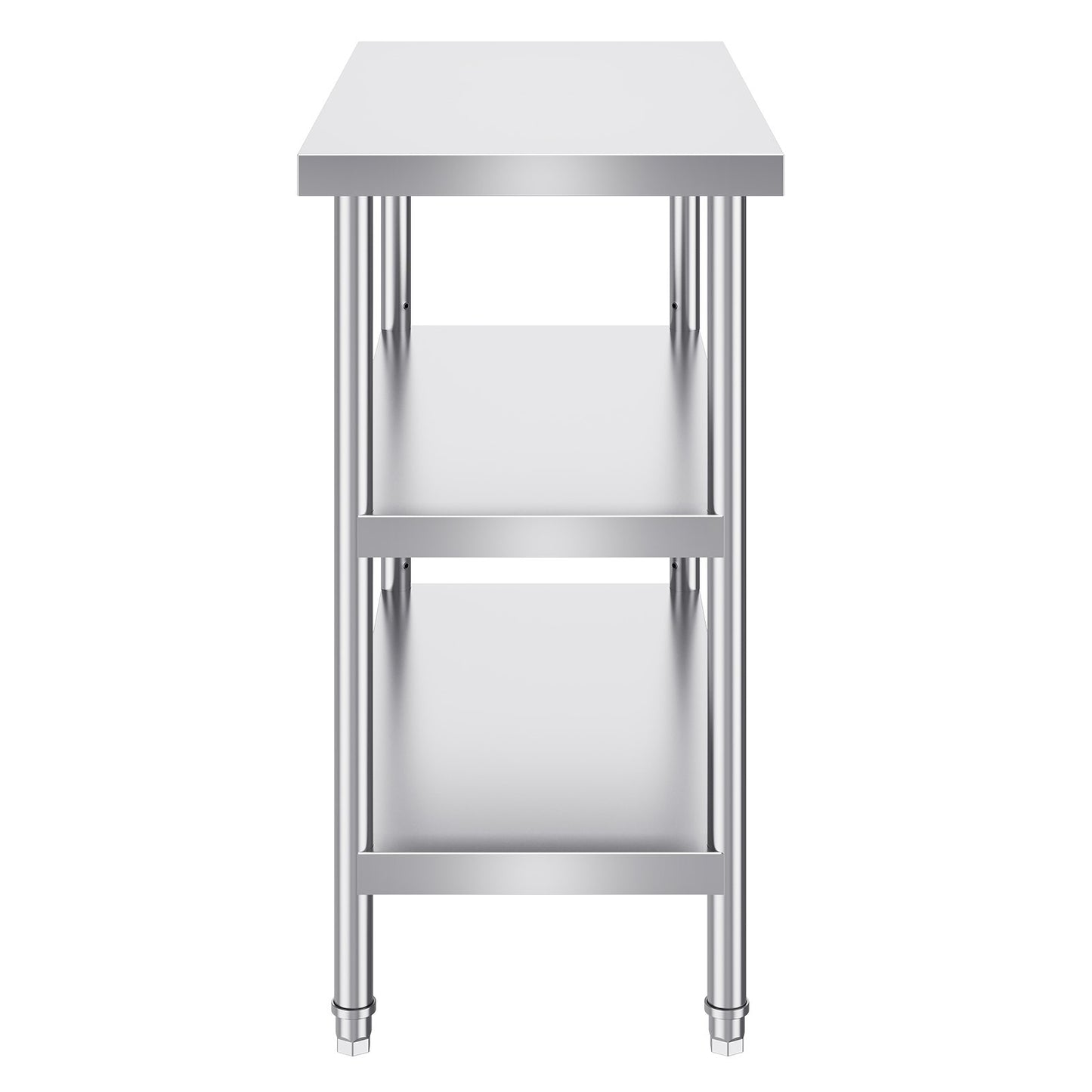 Stainless Steel Food Prep Table, 18 x 36 x 34 Inch Commercial Kitchen Worktable, with 2 Adjustable Undershelf, Heavy Duty Prep Table Metal Work Table for BBQ, Kitchen, Home, and Garage - Image 9