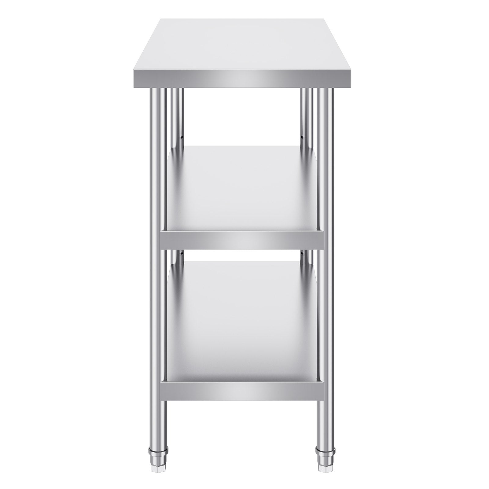 Stainless Steel Food Prep Table, 18 x 36 x 34 Inch Commercial Kitchen Worktable, with 2 Adjustable Undershelf, Heavy Duty Prep Table Metal Work Table for BBQ, Kitchen, Home, and Garage - Image 9