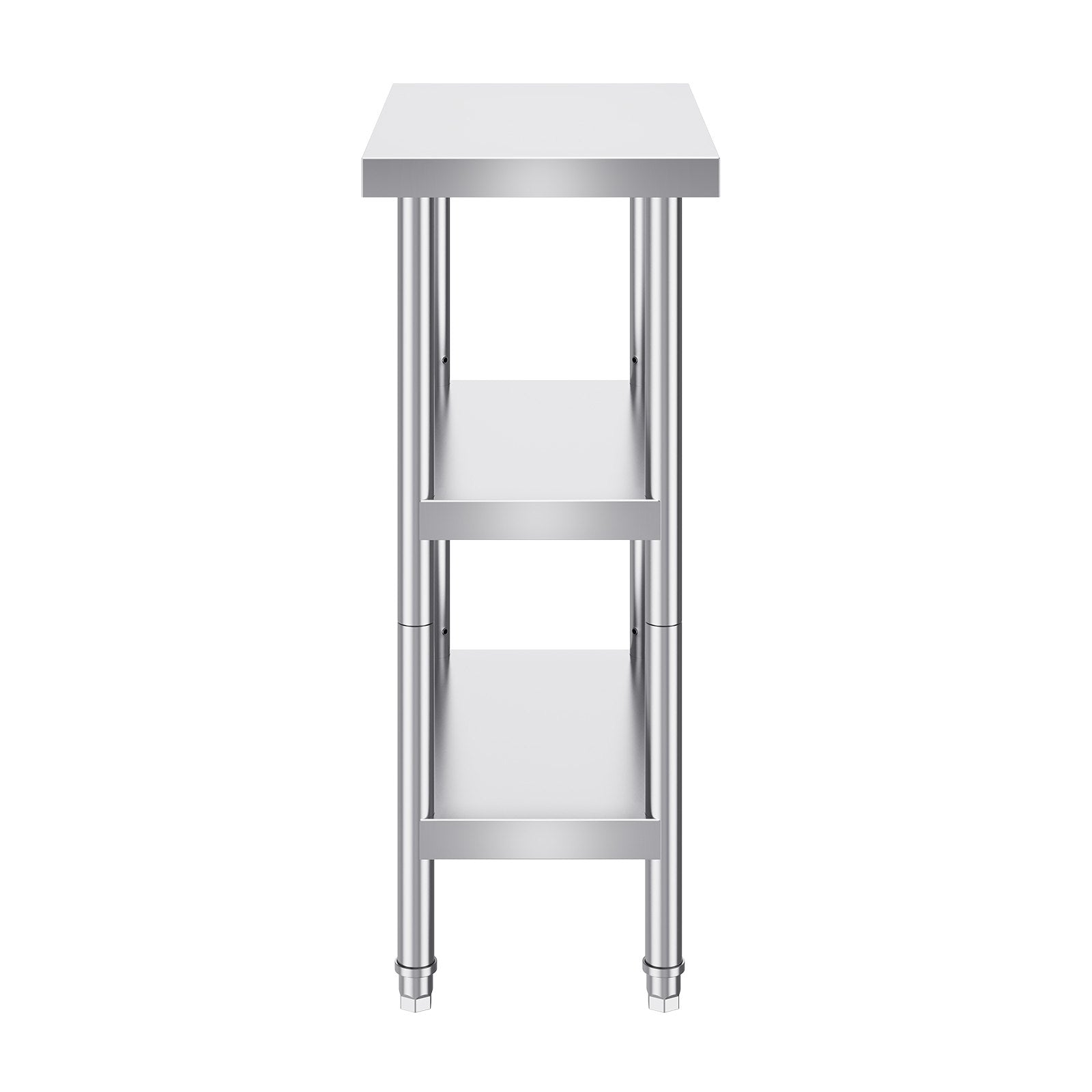 Stainless Steel Food Prep Table, 14 x 24 x 34 Inch Commercial Kitchen Worktable, with 2 Adjustable Undershelf, Heavy Duty Prep Table Metal Work Table for BBQ, Kitchen, Home, and Garage - Image 9