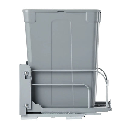 Pullout Trash Can for Kitchen Cabinets, Garbage Waste Recycling Bin, Under Mount Waste Container, with Heavy Duty Metal Soft Close Sliding System and Door Kit, for Sink, Under Counter
