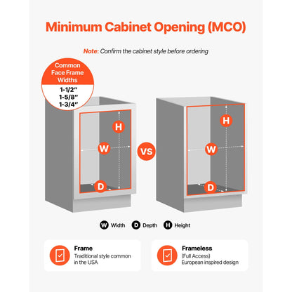 Pullout Trash Can for Kitchen Cabinets, Garbage Waste Recycling Bin, Under Mount Waste Container, with Heavy Duty Metal Soft Close Sliding System and Door Kit, for Sink, Under Counter - Image 5
