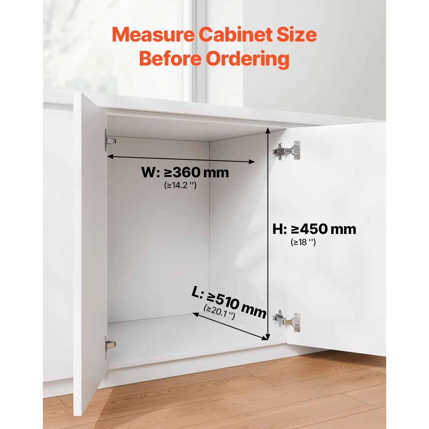 Pullout Trash Can for Kitchen Cabinets, 20+10+10L Double Under Sink Garbage Waste Recycling Bin, Under Mount Waste Container, with Heavy Duty Metal Full Extension Sliding System and Handle - Image 4