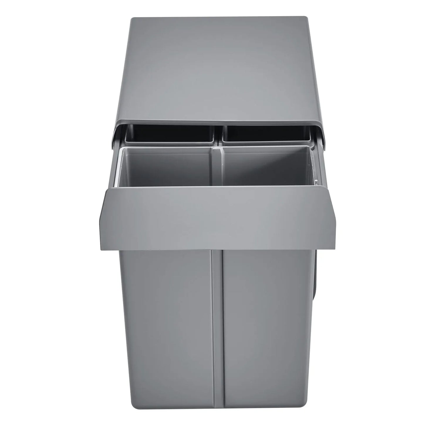 Pullout Trash Can for Kitchen Cabinets, 20+10+10L Double Under Sink Garbage Waste Recycling Bin, Under Mount Waste Container, with Heavy Duty Metal Full Extension Sliding System and Handle - Image 9