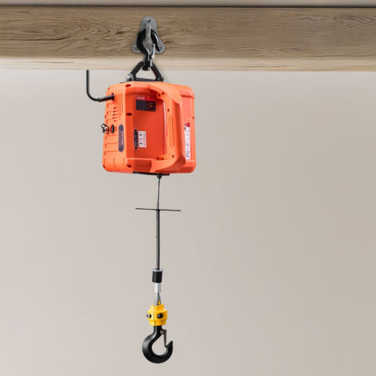 3-in-1 Electric Hoist Winch, 700 kg Capacity, 1500W Portable Power Winch Crane, 7.6 m Lifting Height, 5 m/min with Manual, Wired and Wireless Remote Control for Factory, Warehouss, Garage - Image 8