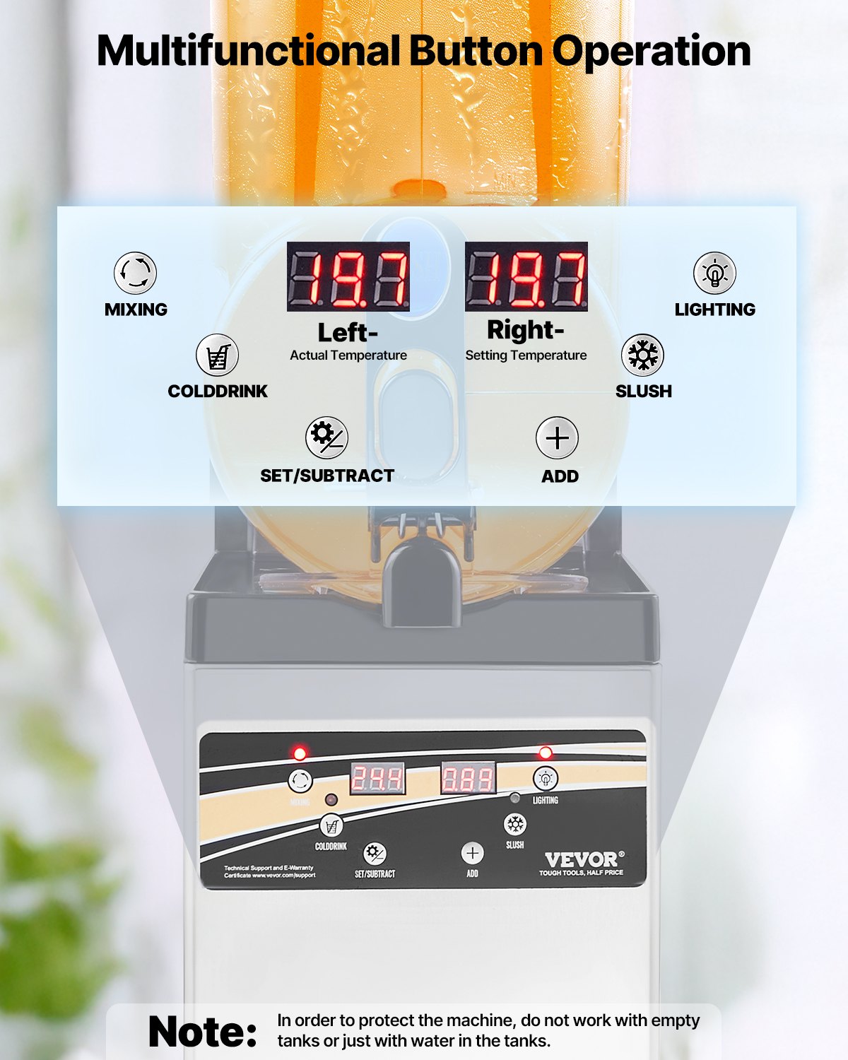Commercial Slushy Machine 15L Margarita Smoothie Frozen Drink Maker - Image 4