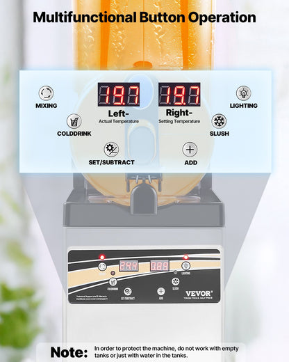 Commercial Slushy Machine 15L Margarita Smoothie Frozen Drink Maker - Image 4