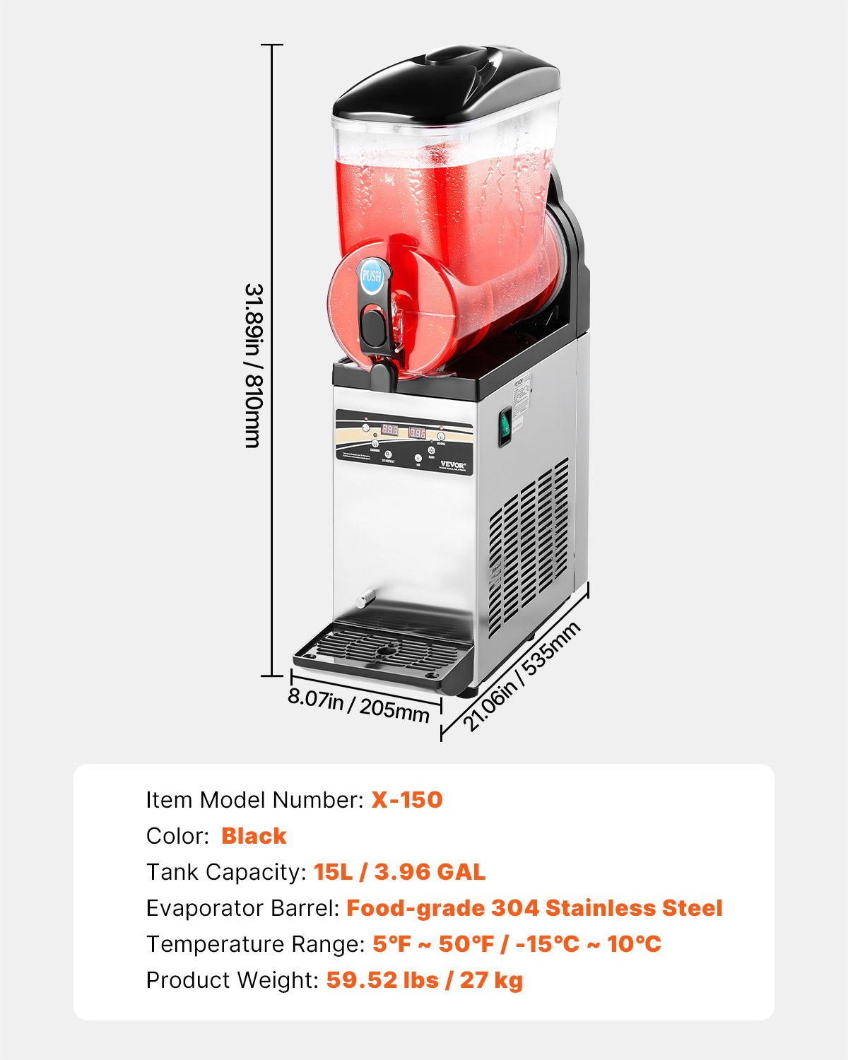 Commercial Slushy Machine 15L Margarita Smoothie Frozen Drink Maker - Image 7