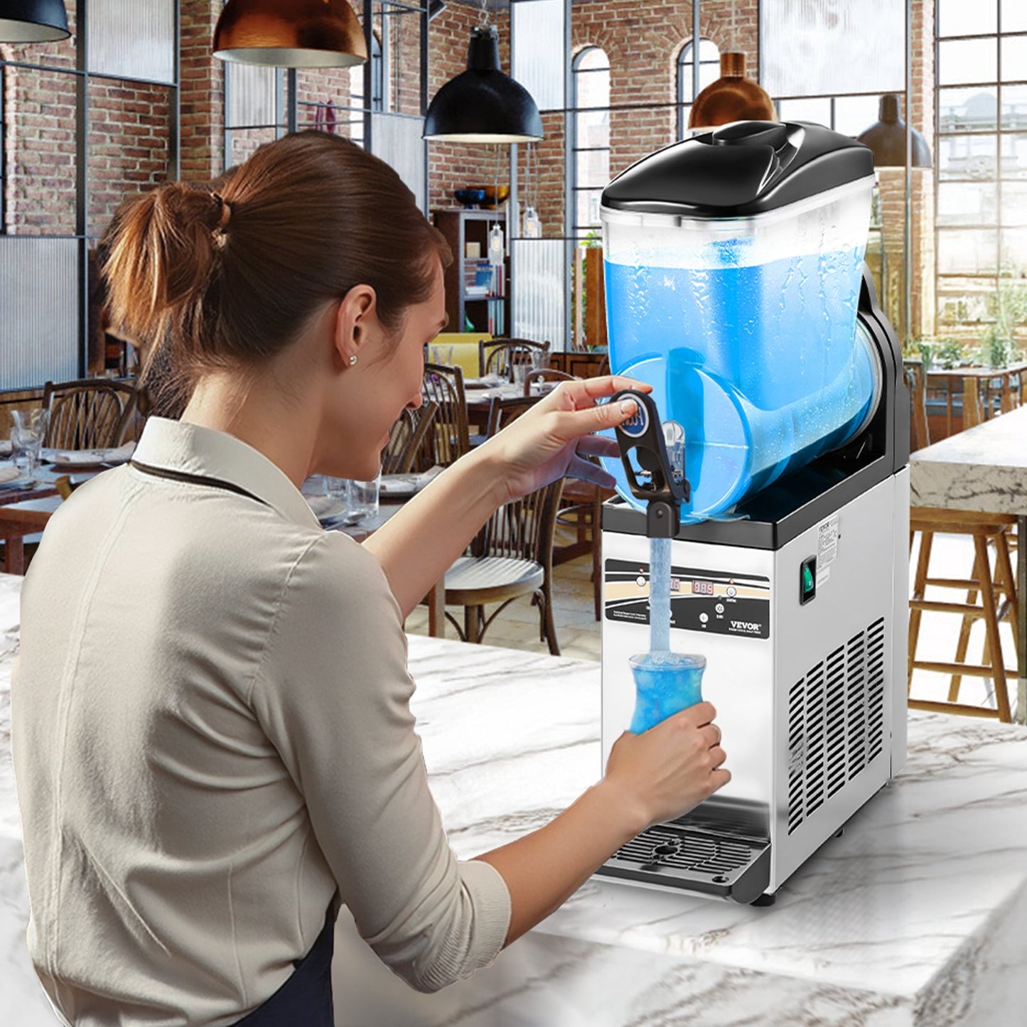 Commercial Slushy Machine 15L Margarita Smoothie Frozen Drink Maker - Image 8