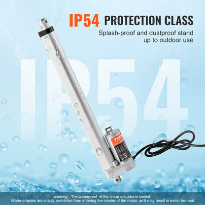 Linear Actuator 12V, 12 Inch High Speed 0.55"/s Linear Actuator, 220lbs/1000N Linear Motion Actuator with Mounting Bracket and IP54 Protection - Image 4