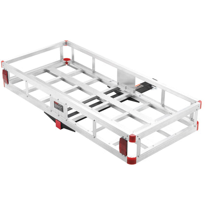 49.4 x 22.4 x 7.1 in Hitch Cargo Carrier, 500lb Capacity Trailer Hitch Mount Aluminum Cargo Basket, Luggage Carrier Rack Fits 2" Hitch Receiver for SUV Truck Pickup Camping - Image 9