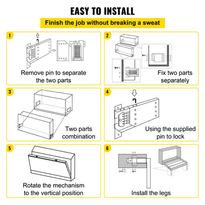 DIY Murphy Bed Springs Mechanism Hardware Kit Horizontal for Twin Size Bed - Image 6