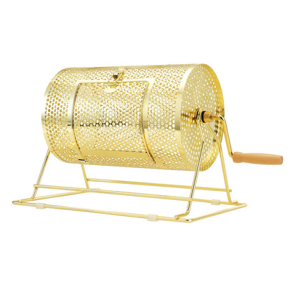 Raffle Drum, 11.6 x Ø7.48 inch Brass Plated Raffle Ticket Spinning Cage, Holds 2500 Tickets or 100 Ping Pong Balls, Metal Lottery Spinning Drawing with Wooden Turning Handle, for Bingo Ballot Pa - Image 9