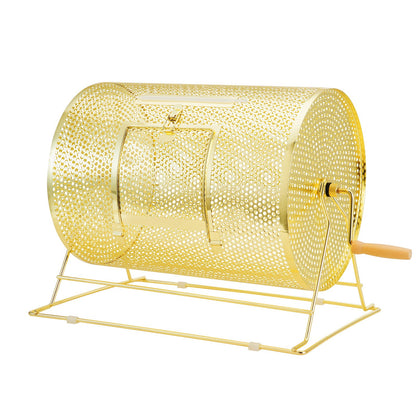Raffle Drum, 16.1 x Ø12 inch Brass Plated Raffle Ticket Spinning Cage, Holds 5000 Tickets or 200 Ping Pong Balls, Metal Lottery Spinning Drawing with Wooden Turning Handle, for Bingo Ballot Part - Image 9